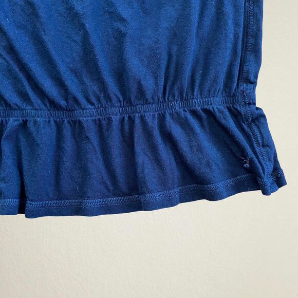 Black strapless ruched tube top with ruffle hem American Eagle - Picture 4 of 5